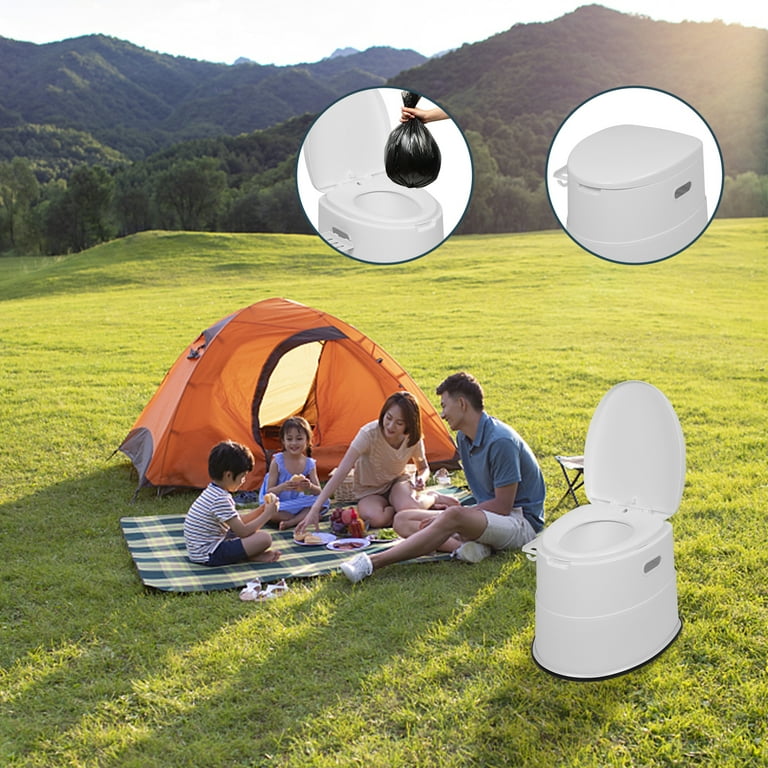 BaytoCare Foldable Adult Camping Seat, Portable Travel Toilet with