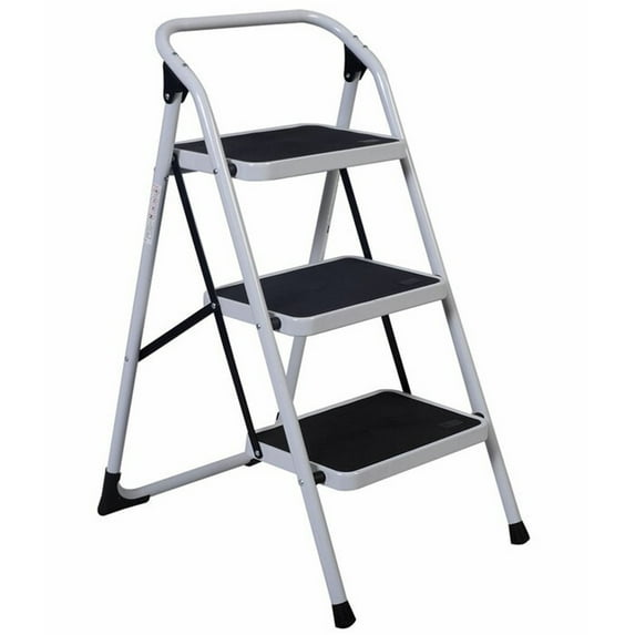 BaytoCare Portable 3 Step Ladder, Folding Step Stool, 330 lb. High Capacity