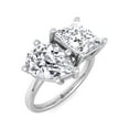 thumbnail image 1 of Baytown - Moissanite Pear & Princess Cut Lab Diamond Two Stone Engagement Ring, 1 of 4
