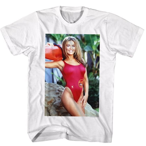 Baywatch CARMEN-Front Print-White Adult Short Sleeves T-Shirt 6XL