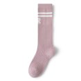 thumbnail image 1 of Baywell 1 Pairs Girls Knee High Socks 3-12 Years Little Big Girls Cotton Calf Socks Ribbed Knit School Uniform Socks Striped Tube Socks Sports Soccer Socks for Child, 1 of 6