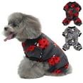 thumbnail image 1 of Baywell 2 Pieces Dog Pajamas Ladybug&Penguin Pattern, Dog Winter Clothes for Small Dogs, Athleisure Pet Jumpsuit, 12.1-15.4lbs, 1 of 10