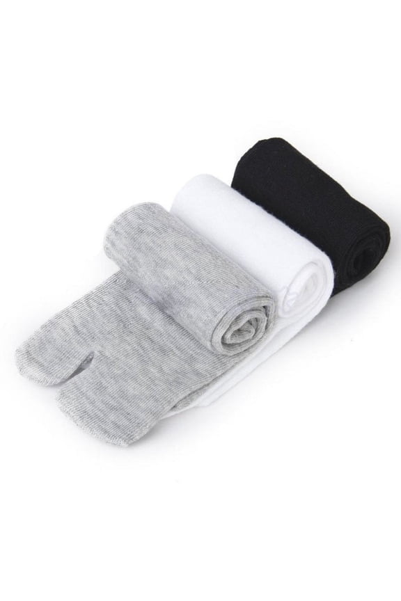 3 Pairs Flip Flop Socks for Womens Girls Tabi Split Toe Socks Two Toe Running Socks