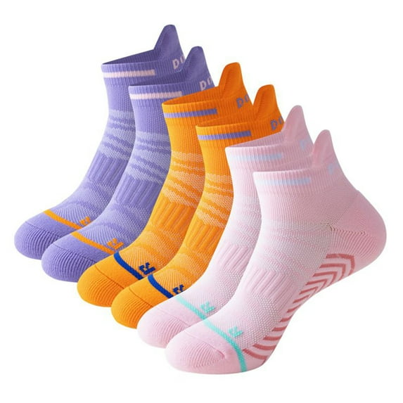 Baywell 6 Pairs Sport Ankle Socks Women Men Low Cut Cushioned Athletic Running Socks Non-Slip Breathable Sport Short Socks 35-45