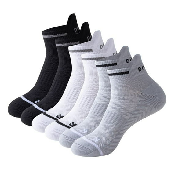 Baywell 6 Pairs Sport Ankle Socks Women Men Low Cut Cushioned Athletic Running Socks Non-Slip Breathable Sport Short Socks 35-45