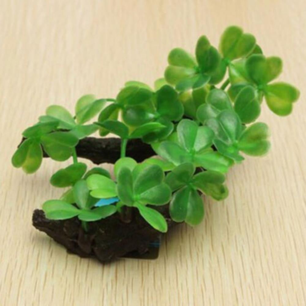 Baywell Artificial Aquarium Plants Plastic Green Tree LifeLike Plant