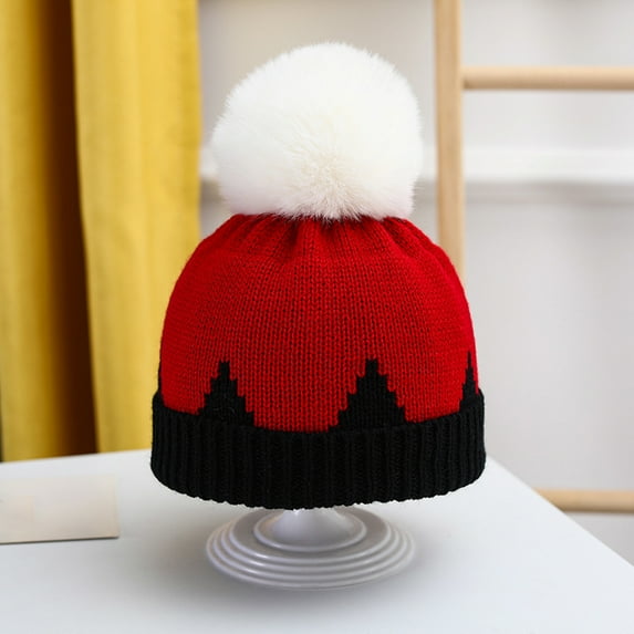 Baywell Baby Boys Girls Cute Christmas Pom Pom Knitted Beanies Hat Winter Warm Beanie Cap, 5-12 months