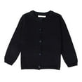 thumbnail image 1 of Baywell Baby Girl Boy Knit Cardigan Sweater Toddler Button Up Cardigan Long Sleeve Solid Top Fall Winter Clothes Black 12-18 Months, 1 of 6