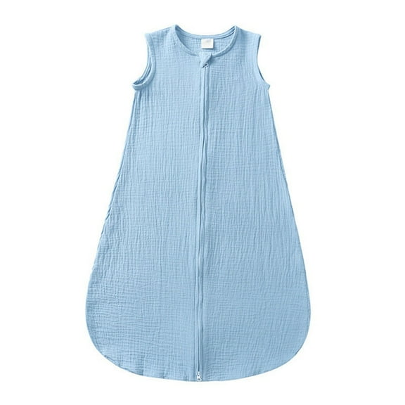 Baywell Baby Sleep Sack 6-12 Months Cotton Muslin Baby Sleeping Bag 2-Way Zipper Toddler Wearable Blankets Comfy Stretchy Thin Sleep Sacks