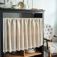 thumbnail image 1 of Baywell Boho Valance Curtain with Tassel Trim - 59 in Length - Semi Sheer Kitchen Valance Bedroom Bathroom Small Window Cafe Curtains - Rod Pocket Farmhouse Short Curtain - 59x17.7in, 1 of 4