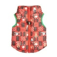 thumbnail image 1 of Baywell Christmas Dog Jacket Snowman Pet Coat with Harness Hook Xmas Snowman Elk Christmas Tree Vest Puppy Costume for Cats Small Medium Dogs 1-15lbs, 1 of 6