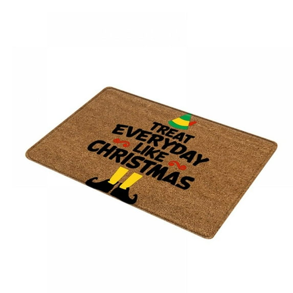 Baywell Christmas Door Mat Outdoor Welcome Mat for Front Door, Merry Christmas Doormat with Non-Slip PVC Backing, Christmas Winter Doormat for Indoor Outdoor