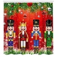 thumbnail image 1 of Baywell Christmas Soldier Boy Clipart Crown Drum Bathroom Decor Shower Curtain Sets with Hooks Polyester Fabric Great Gift, 1 of 6