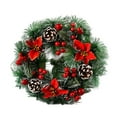 thumbnail image 1 of Baywell Christmas Wreath 12 Inches Christmas Wreaths for Front Door Christmas Reef for Door with Bows, Berries, Christmas Wreaths for Windows, 1 of 9