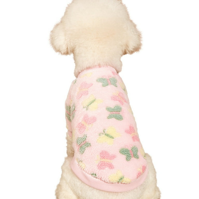 Plush print pet clothes Plush print pet clothes