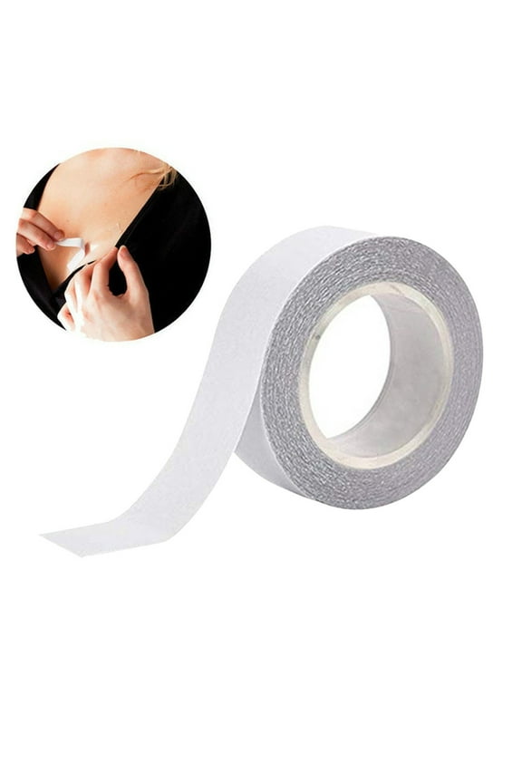 Double Sided Skin Tape, Body and Clothing Friendly Self-Adhesive Tape to Keep Fashion Dress/Fabric in Place, 0.6 in x 16.4 ft