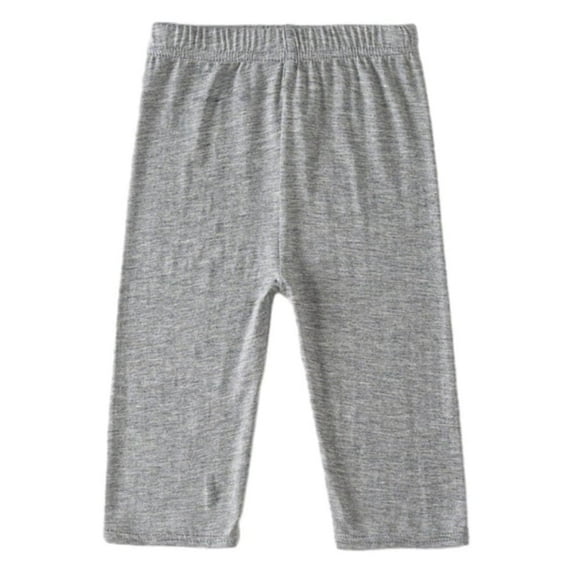Baywell Girls Capri Leggings Girls Running Yoga Dance Pants Girls Athletic Workout Leggings Summer Pants Solid Color for School Gray