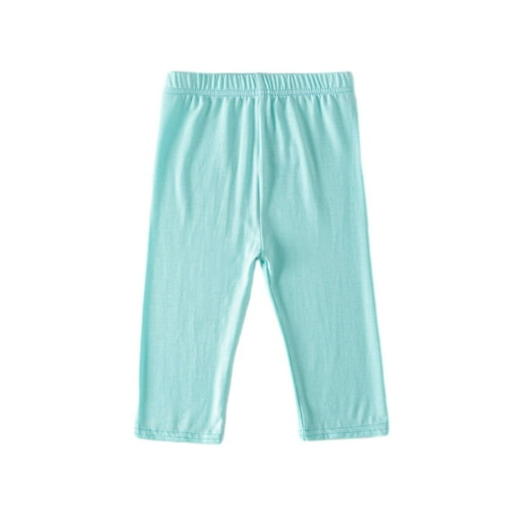 Baywell Girls Capri Leggings Girls Running Yoga Dance Pants Girls Athletic Workout Leggings Summer Pants Solid Color for School Green