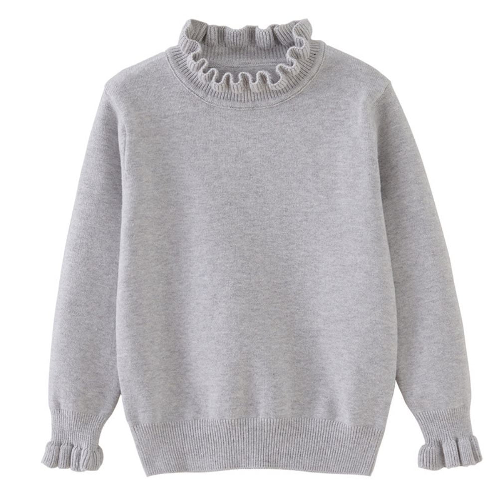Kid Girl Loose Crewneck Pullover Knit Sweater Top