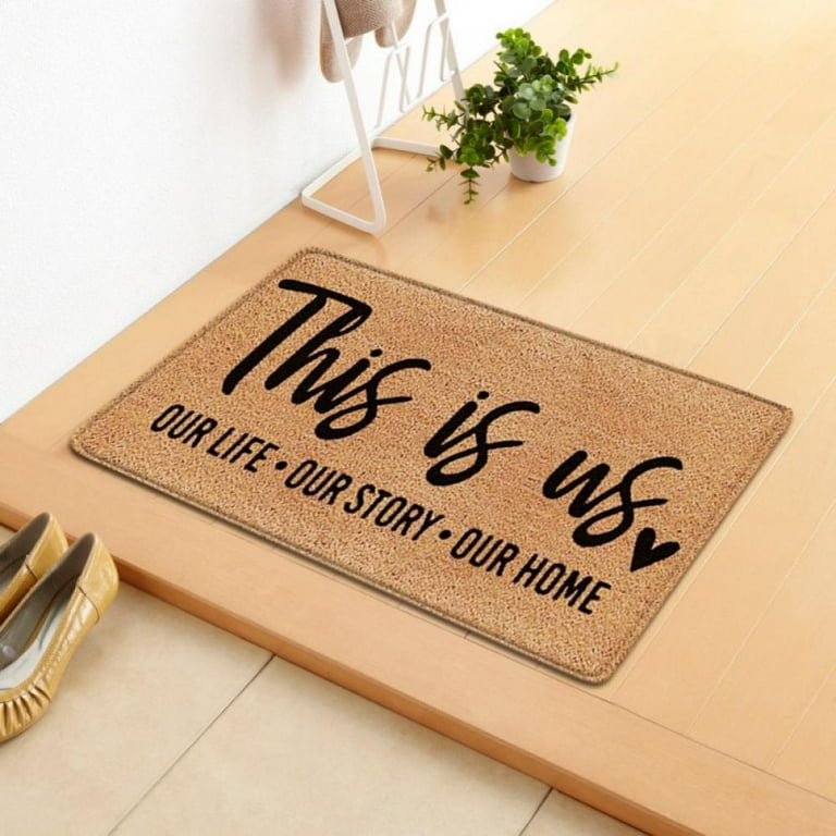 Baywell Home Doormat 24x16 Inches, Welcome Mats for Front Door, Home Sweet Home  Mat, Entryway Outdoor Floor Mat with Heavy-Duty PVC Backing 