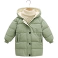 thumbnail image 1 of Baywell Kids Winter Puffer Coat Boys Girls Mid Length Down Cotton Jacket Windproof Light Snowsuit Winter Jacket Hooded Outwear with Pockets,2-10Y, 1 of 7