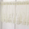 thumbnail image 1 of Baywell Lace Kitchen Valances Curtains Vintage Semi-Sheer Voile Window Valance 51.2in/53.9in Length, Lace Floral Embroidered Short Valance Curtain Swags for Small Window Living Room Bedroom, 1 of 6