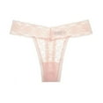 thumbnail image 1 of Baywell Lace Thongs for Women V Cheeky Underwear See Through Panties T-back Tangas Low Rise Hipster Underwear Skin S-2XL, 1 of 5