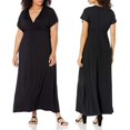 thumbnail image 1 of Baywell Long skirt Solid Color Dress Loose Dress Adjustable Waist V Neck Leisure Dress, 1 of 7