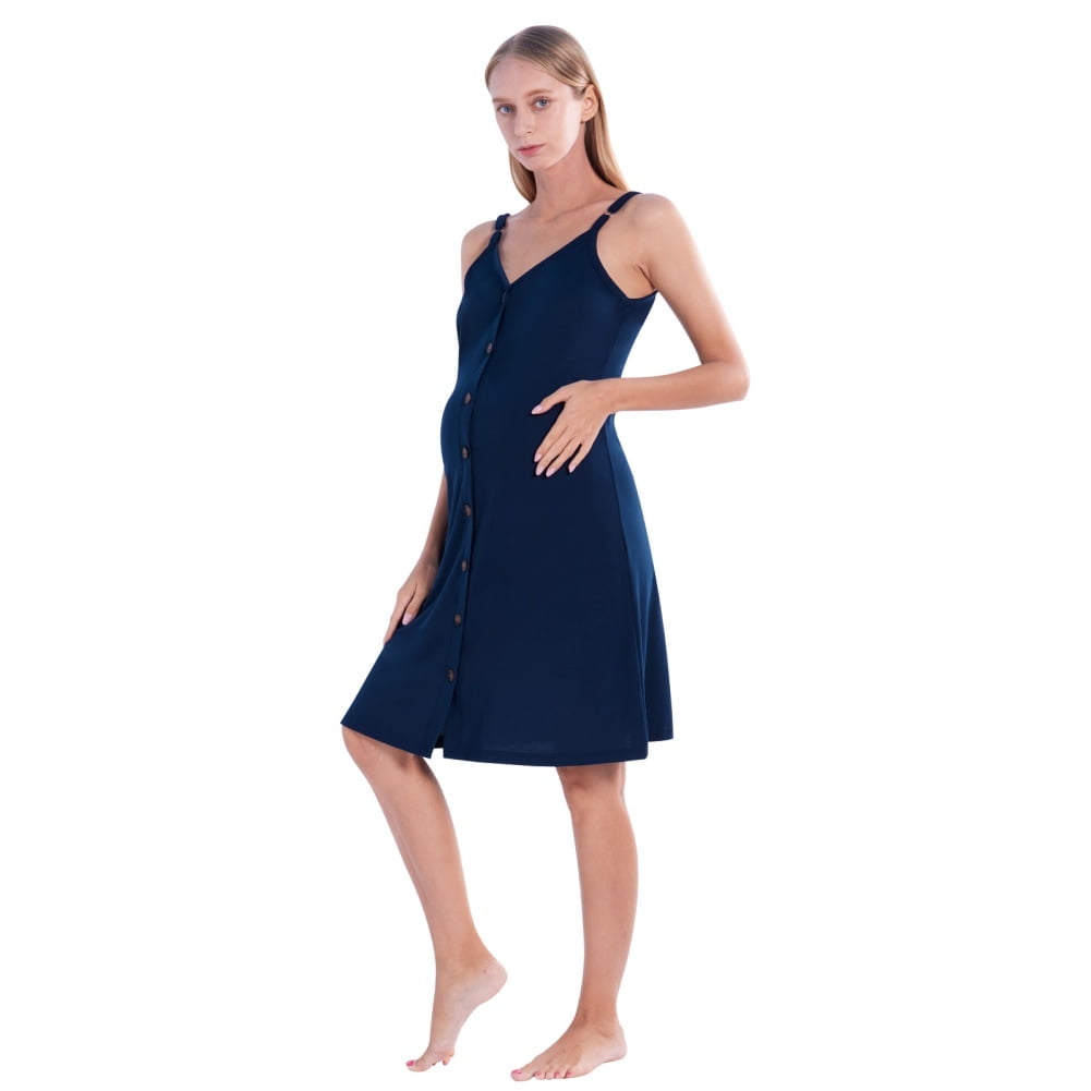 Irdcomps Women's Maternity Nightdress Breastfeeding Button