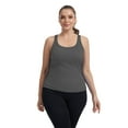 thumbnail image 1 of Baywell Plus Size Ribbed Tank Tops for Women with Built in Bra Racerback Sleeveless Camisole Crewneck Casual Workout Tank Tops,XL-5XL, 1 of 8