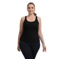 thumbnail image 1 of Baywell Plus Size Ribbed Tank Tops for Women with Built in Bra Racerback Sleeveless Camisole Crewneck Casual Workout Tank Tops,XL-5XL, 1 of 8