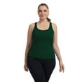 thumbnail image 1 of Baywell Plus Size Ribbed Tank Tops for Women with Built in Bra Racerback Sleeveless Camisole Crewneck Casual Workout Tank Tops,XL-5XL, 1 of 8
