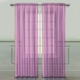 thumbnail image 1 of Baywell Purple Semi Sheer Curtains 78 Inches Long for Living Room - Linen Look Bedroom Rod Pocket Voile Drapes, 39 by 78 Inch, 1 of 5