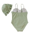 thumbnail image 1 of Baywell Solid Color Baby Girls Western-style Sling Sweet One-Piece Swimsuit Suitable for 1-6, 1 of 9