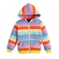 thumbnail image 1 of Baywell Toddler Girls Cotton Pink Sweatshirts Hoodie Zip Up Hooded Pocket Tops Blue 4T, 1 of 8