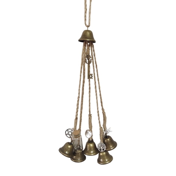 Baywell Witches Bells Door Knob Protection, Sleigh Bells Door Hanger Witchcraft Supplies Kit, Samhain Decorations Boho Witch Gifts for Women as Wicca Decor