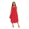 thumbnail image 1 of Baywell Women's Basic Tank Top Maxi Long Dress Casual Sleeveless Summer Beach Dress Red S-2XL, 1 of 6