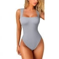 thumbnail image 1 of Baywell Women's Bodysuits Sexy Ribbed Strappy Square Neck Sleeveless Tummy Control Tank Tops, 1 of 6