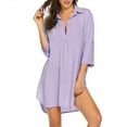 thumbnail image 1 of Baywell Women's Cover Up Shirt Swimsuit Beach Bikini Beachwear Bathing Suit, Purple, XXL, 1 of 6