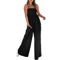 Baywell Women's Loose Sleeveless Jumpsuits Adjustable Spaghetti Strap