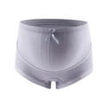thumbnail image 1 of Baywell Women's Maternity Solid Ribbed Knit Stretch Briefs High Waist Panty Underpants Gray M-3XL, 1 of 8