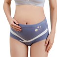 thumbnail image 1 of Baywell Women's Over Bump Maternity Underwear High Waist Seamless Pregnancy Briefs Panties Multi-Pack Blue M-5XL, 1 of 12