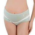 thumbnail image 1 of Baywell Women's Over Bump Maternity Underwear High Waist Seamless Pregnancy Briefs Panties Multi-Pack Green M-5XL, 1 of 12