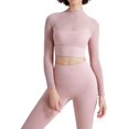thumbnail image 1 of Baywell Women's Sexy Mesh Long Sleeve Tops with Chest Pad and Quick Drying Sports Bra S-XL, 1 of 7