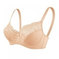 thumbnail image 1 of Baywell Women's Underwear with Underwire Oversized Plus-size Bra Large Chest Show Lace Sexy Underwear Skin 36/80D, 1 of 5