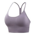 thumbnail image 1 of Baywell Women's Y Back Sports Bras Spaghetti Strap A–D Cups Low Impact Racerback Padded Yoga Running Workout Bra Purple S-2XL, 1 of 10