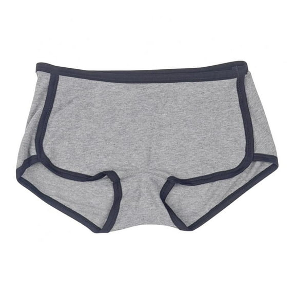 Baywell Womens Comfortable Soft Panties Mid-waist Breathable Sports Panties Female Briefs Plus Size Gray 88-99LBS