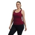 thumbnail image 1 of Baywell Womens Plus Size Tank Tops with Padded Bra High Strechy Sleeveless Camisole Tops Ribbed Sports Vest XL-5XL, 1 of 8