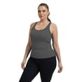 thumbnail image 1 of Baywell Womens Plus Size Tank Tops with Padded Bra High Strechy Sleeveless Camisole Tops Ribbed Sports Vest XL-5XL, 1 of 8