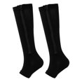 thumbnail image 1 of Baywell Zipper Compression Socks for Women Men - Calf Knee High 20-30mmHg Open Toe Compression Stocking - Non-Slip Sport Runing Socks Leg Support Stocking, S-2XL/ US 5-17, 1 of 8